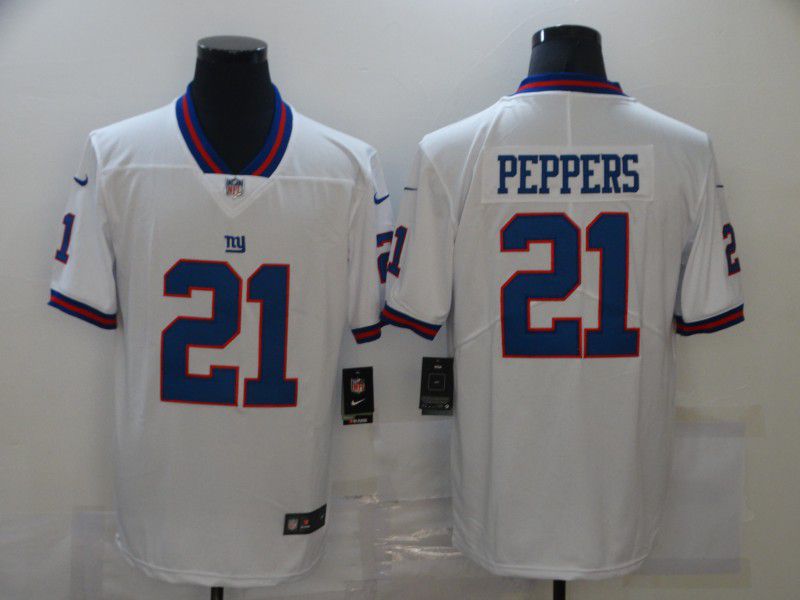 Men New York Giants 21 Peppers White Nike Limited Vapor Untouchable NFL Jerseys